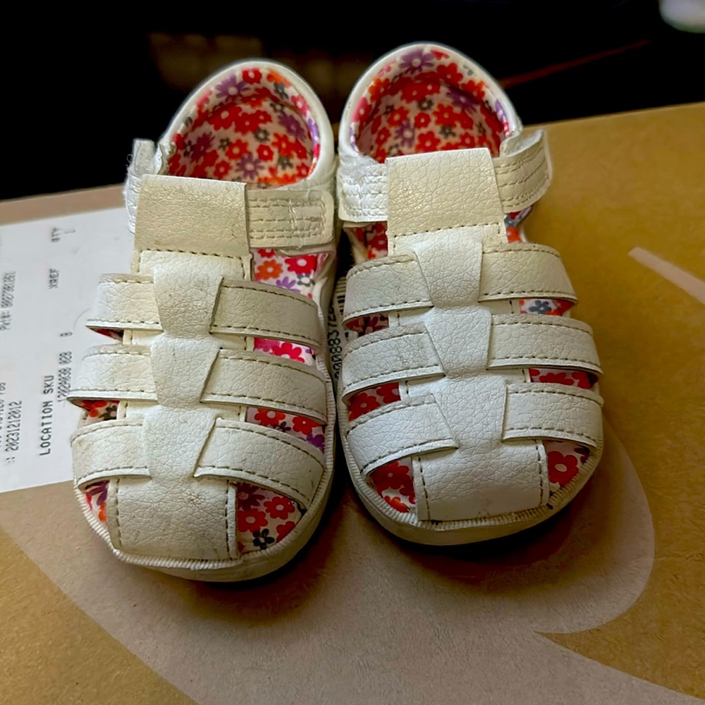 White sandals toddler
